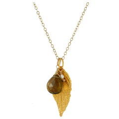 leaf  charm necklace