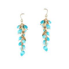 turquoise spray earrings
