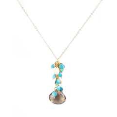 turquoise spray necklace